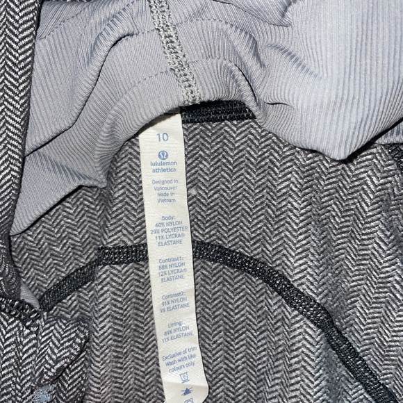 Lululemon Women’s Daily Practice Zip Up Hoodie Jacket In Black Herringbone - Picture 10 of 14